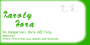 karoly hora business card